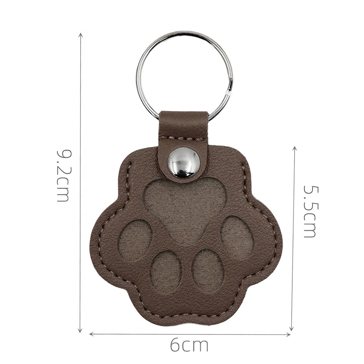 Memorial Leather Pet Hair Storage Keychain