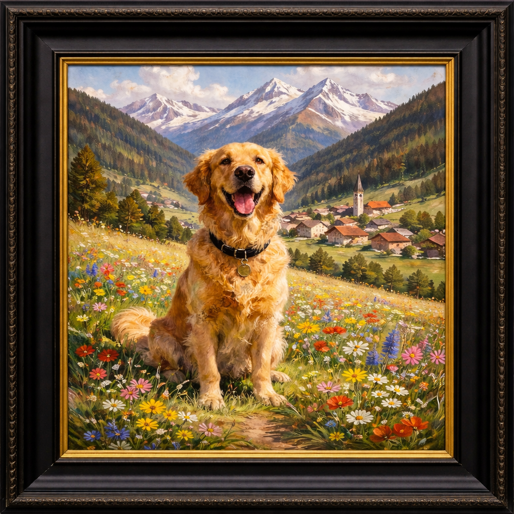 Country-style oil painting