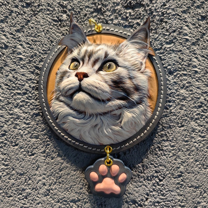 Leather Carved Pendant