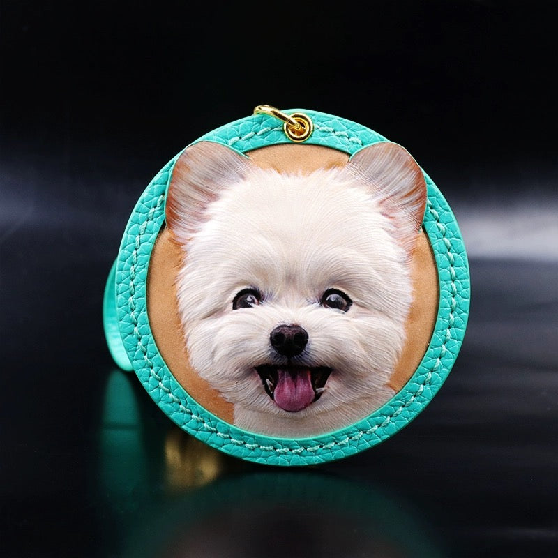 Leather Carved Pendant