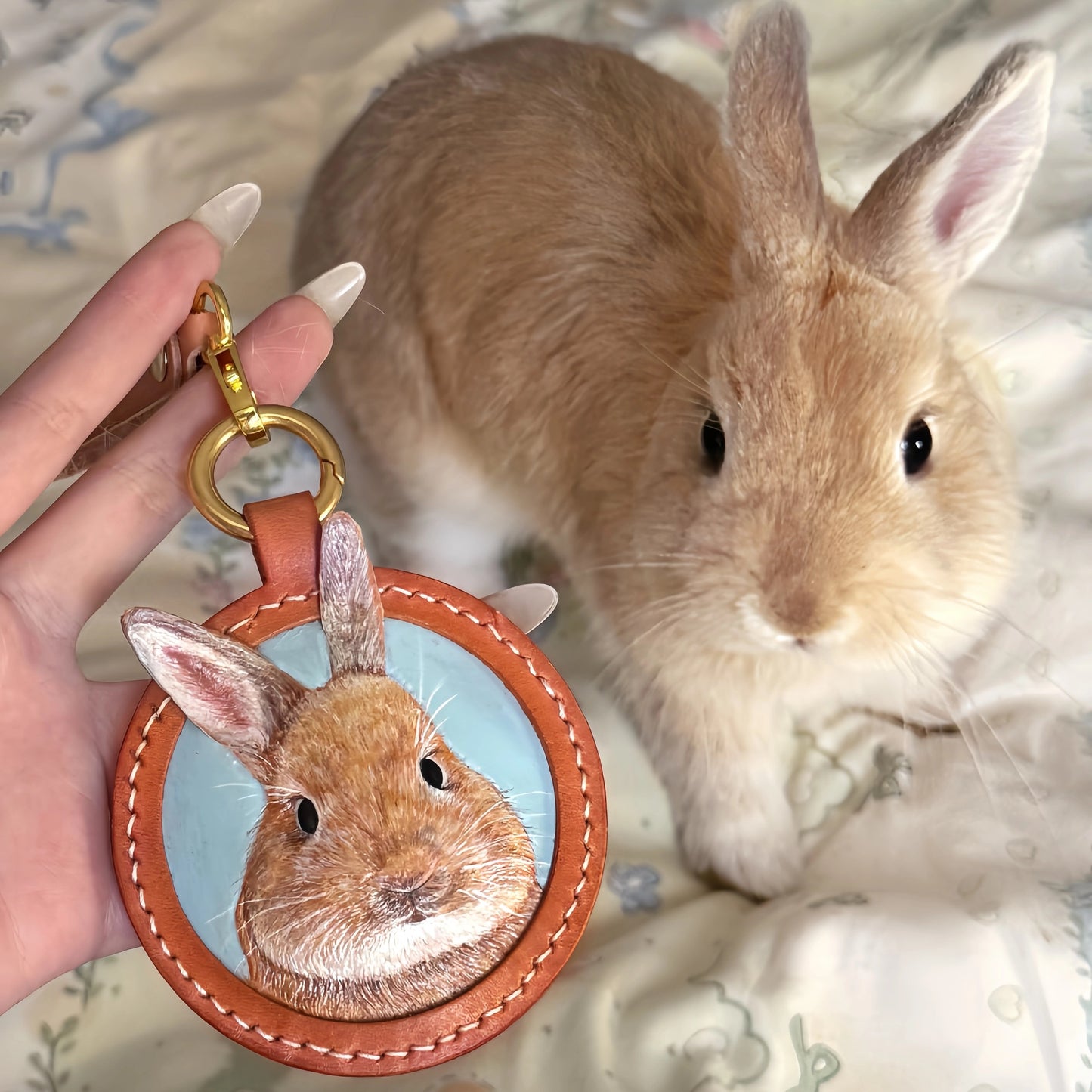 Leather Carved Pendant