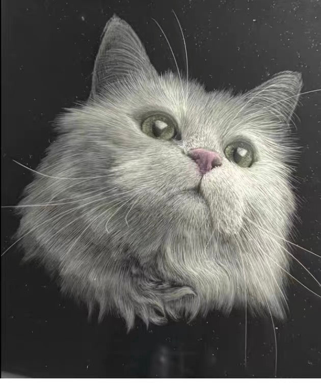 Glass Engraved Pet Portrait
