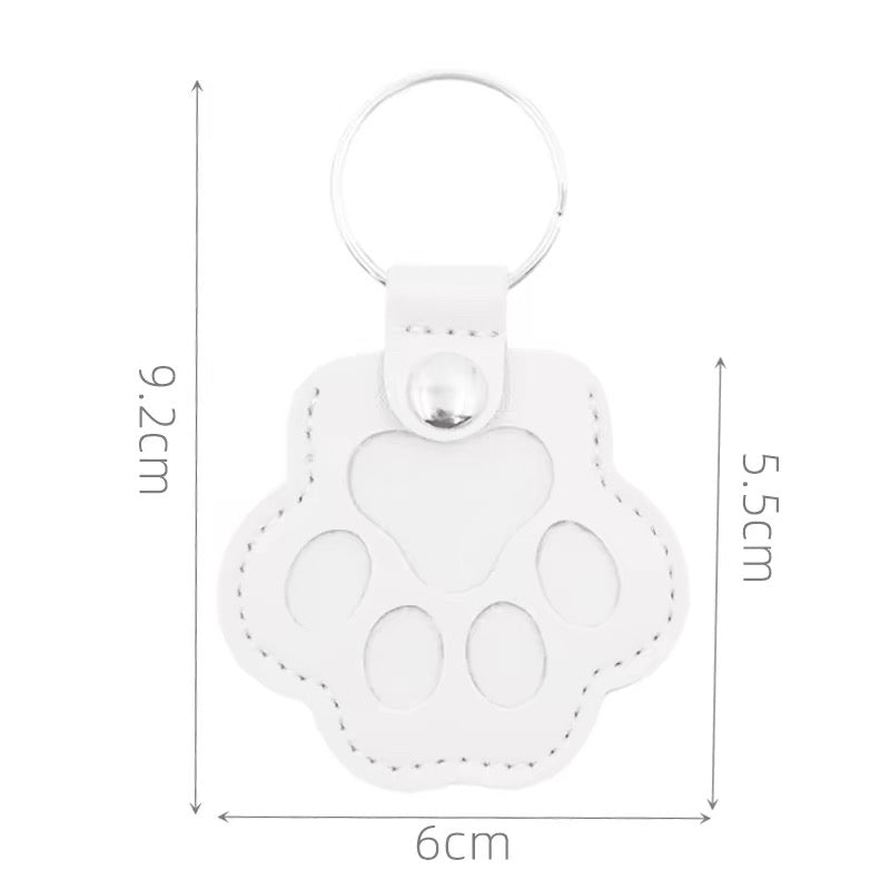 Memorial Leather Pet Hair Storage Keychain