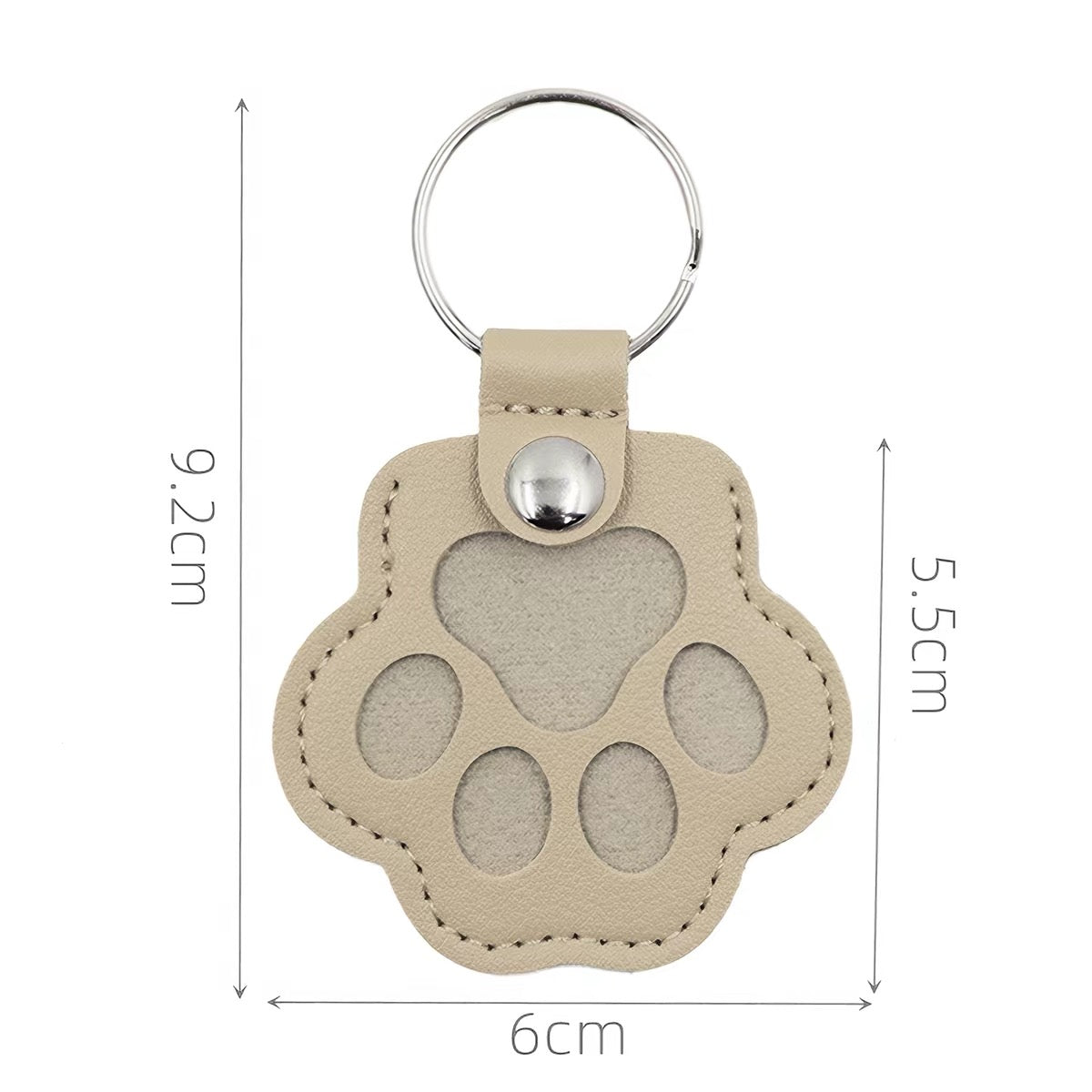 Memorial Leather Pet Hair Storage Keychain