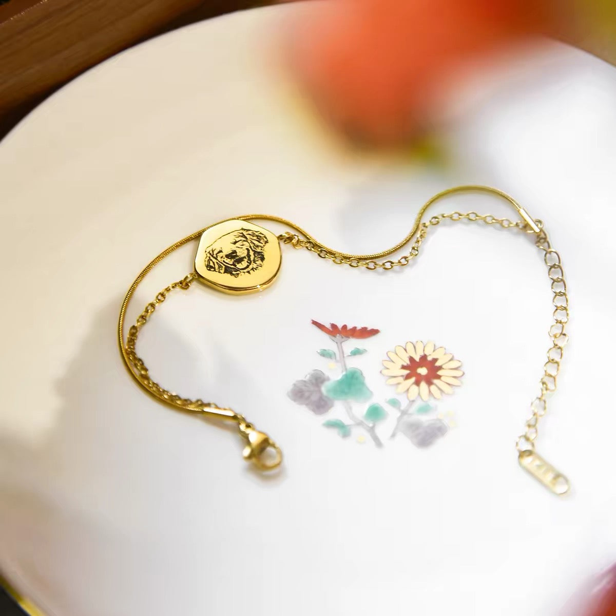 Custom Pet Portrait Charm Bracelet