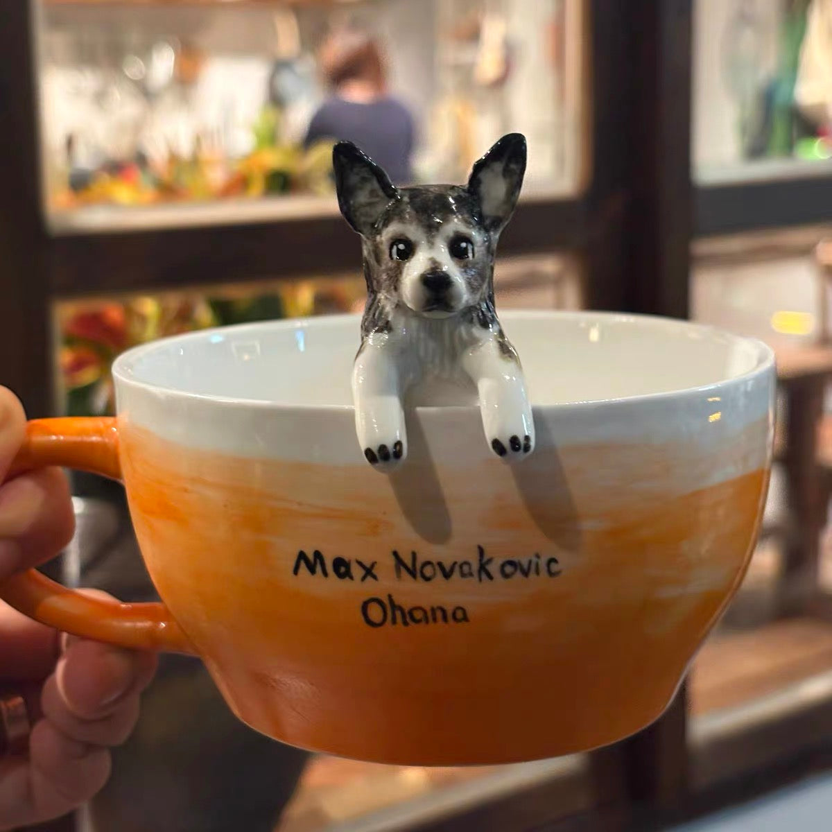 Custom Full‑Body Perched Pet Mug