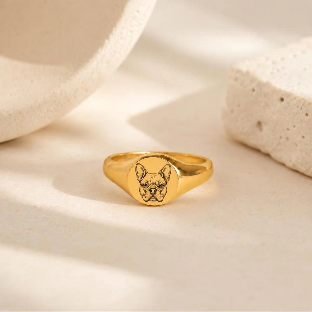 Custom Pet Portrait Metal Ring